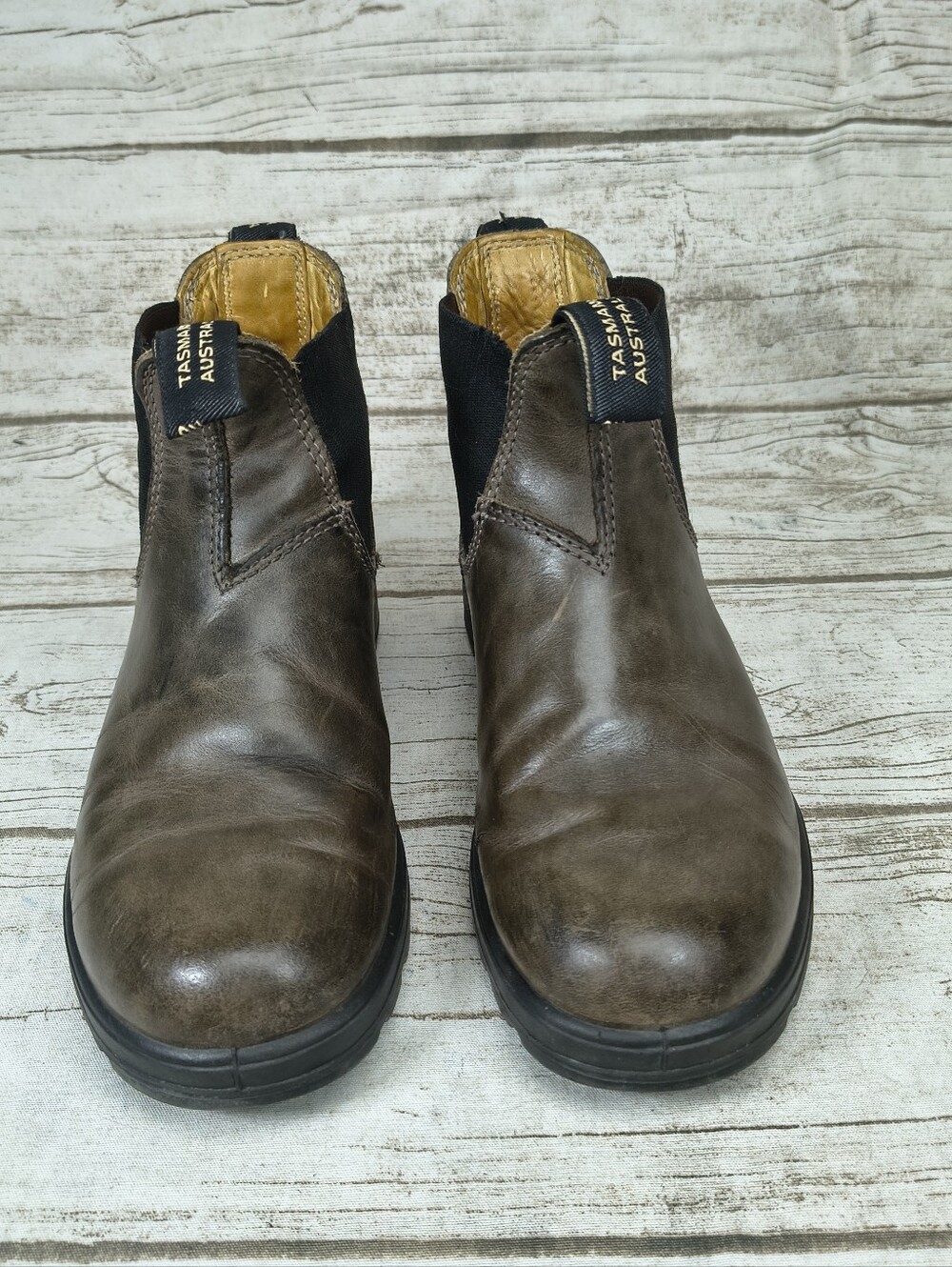 Blundstone Brown Leather Slip On Chelsea Boots Size 3